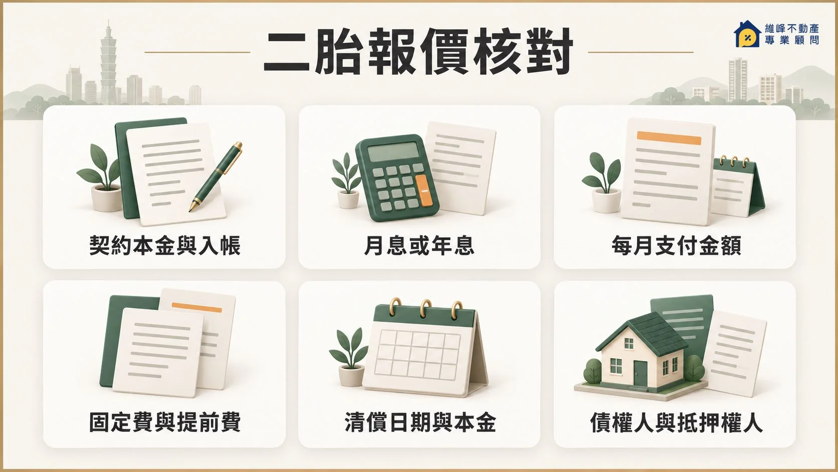 二胎報價需核對本金、入帳、利率、月付、費用與清償日期