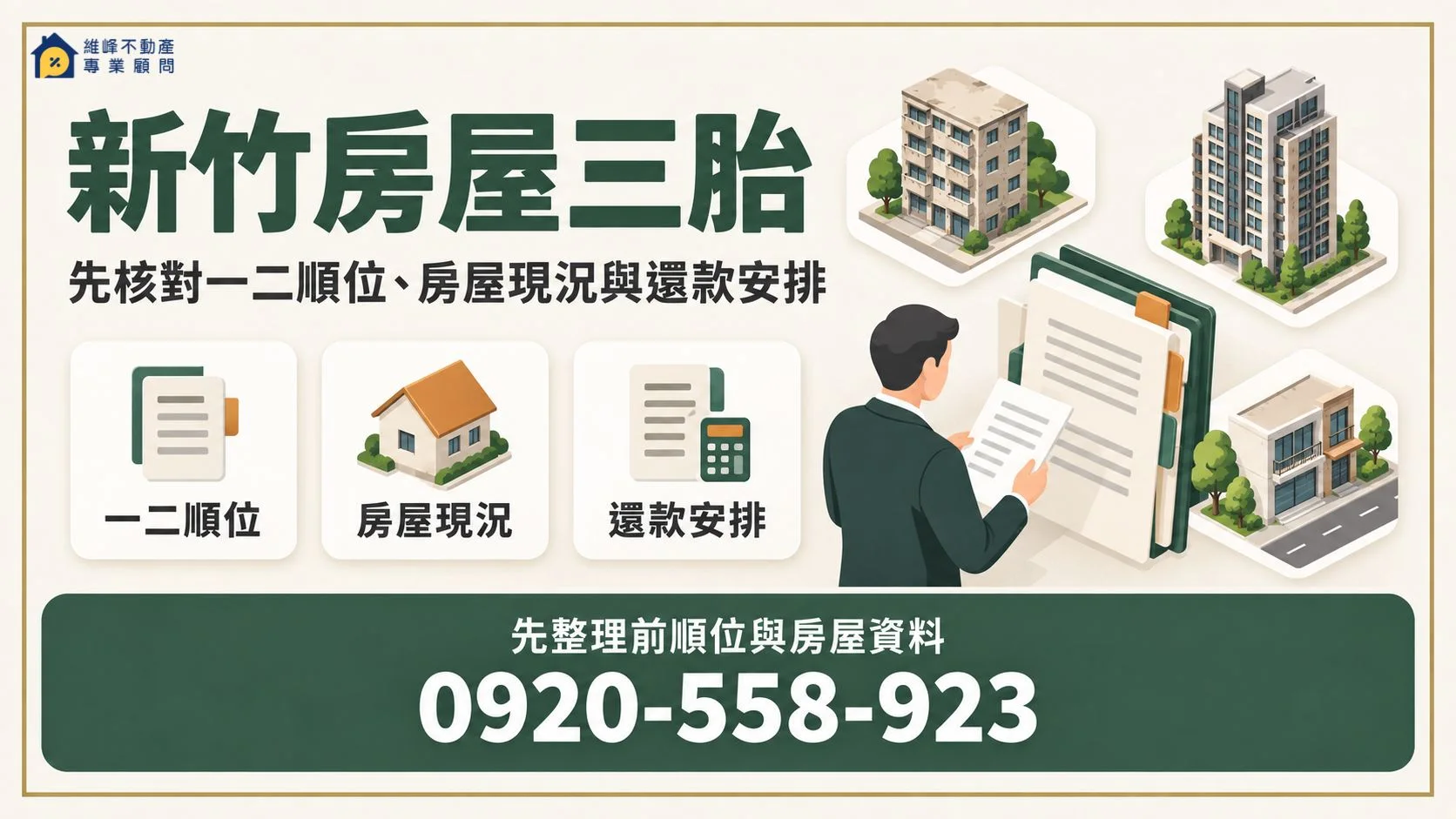新竹房屋三胎核對一二順位房屋現況與還款安排