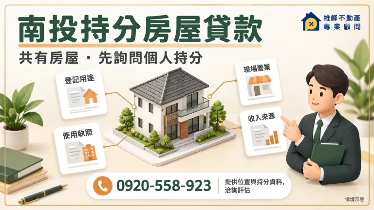 南投持分房屋貸款