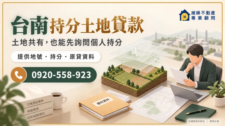 台南持分土地貸款