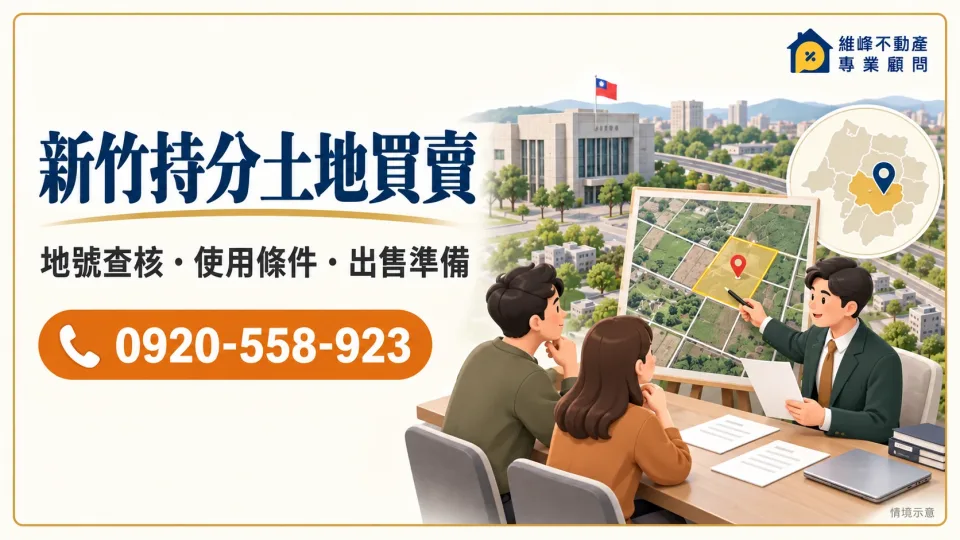 新竹持分土地買賣｜共有土地出售、縣市地號與收購價格