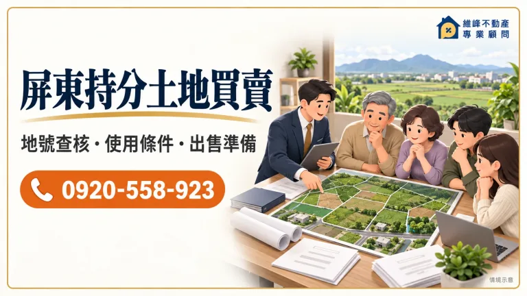 屏東持分土地買賣｜多筆繼承土地出售