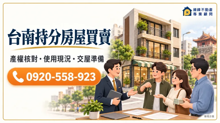 台南持分房屋買賣｜共有透天收購、出售價格與租約點交