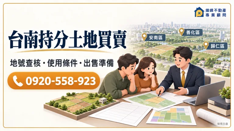 台南持分土地買賣｜共有農地收購、土地出售與地號核對