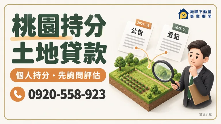 桃園持分土地貸款｜共有土地與農地借款