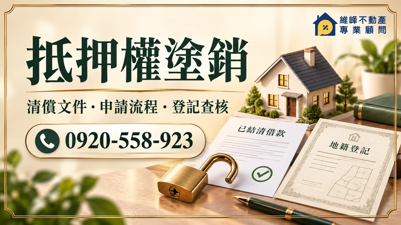 抵押權塗銷：清償證明、應備文件與辦理流程