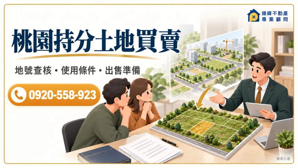 桃園持分土地買賣｜共有土地出售、收購價格與流程