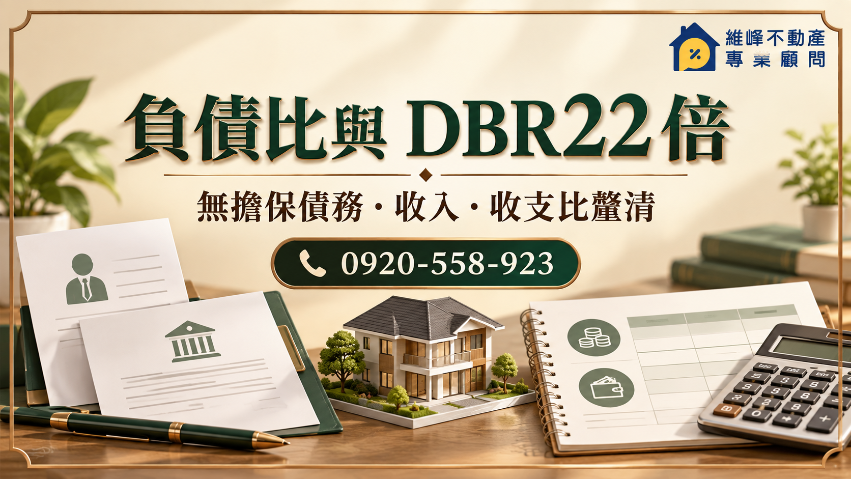 負債比與DBR22倍：收支比及貸款資格