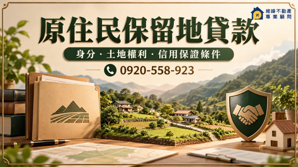 原住民保留地貸款：身分、土地權利、信用保證條件