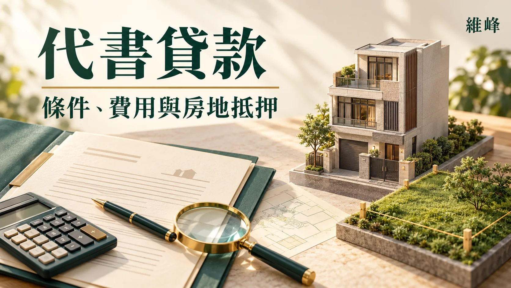代書貸款是什麼？申請條件、利率費用與房地抵押風險